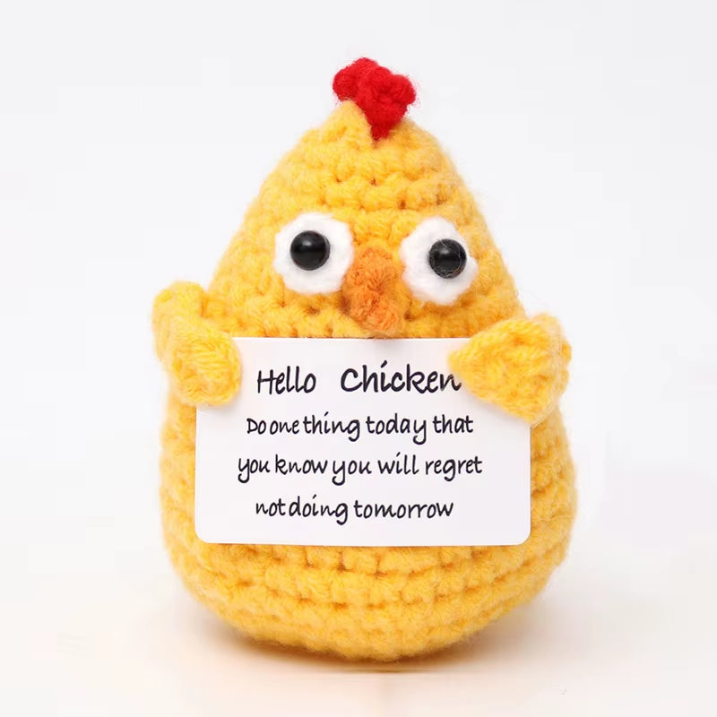 Positive Energy Crochet Potatoes Doll Crochet Vegetable Fruit Pickle Mini Gift Handmade Knitted Duck Ornament Home Room Decor