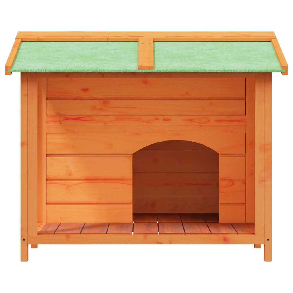 vidaXL Dog Kennel Brown 37.8"x34.3"x31.7" Solid Wood Pine-2