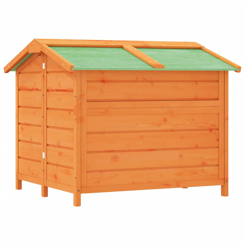 vidaXL Dog Kennel Brown 37.8"x34.3"x31.7" Solid Wood Pine-4