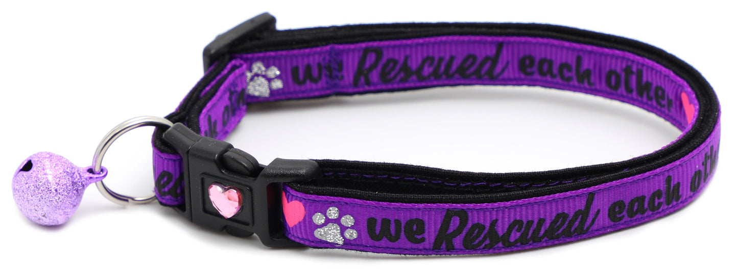 We Rescued Each Other Breakaway Cat Collar-5