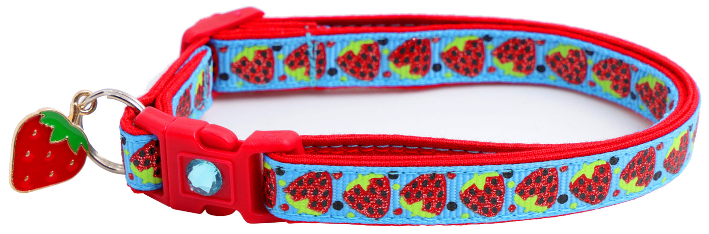 Strawberries Breakaway Cat Collar-20