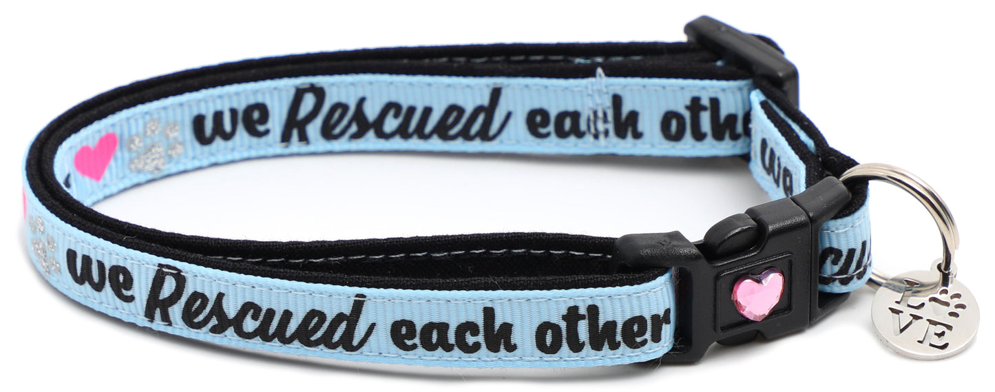 We Rescued Each Other Breakaway Cat Collar-2