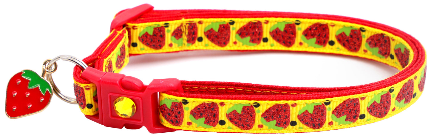 Strawberries Breakaway Cat Collar-19