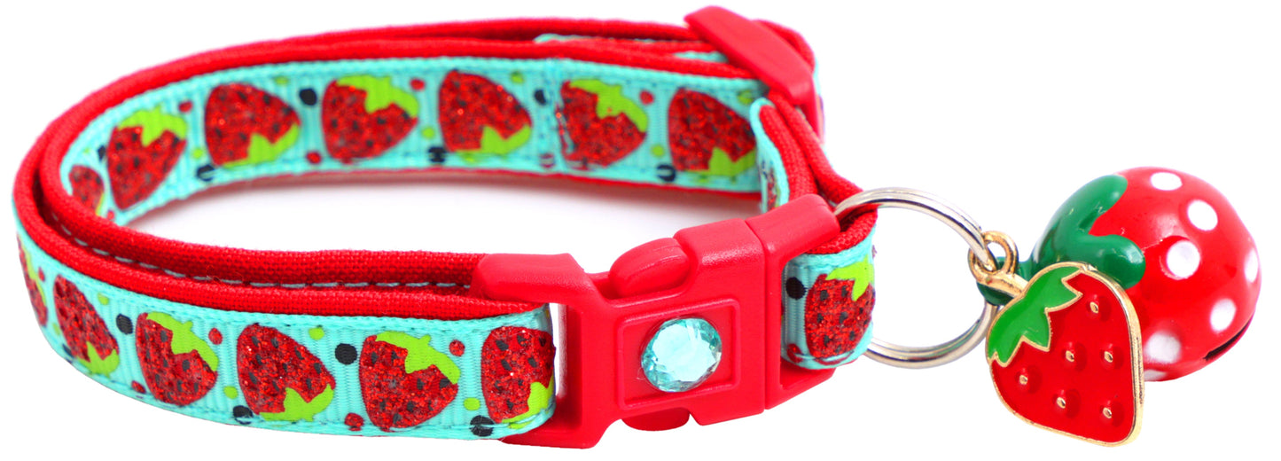 Strawberries Breakaway Cat Collar-27