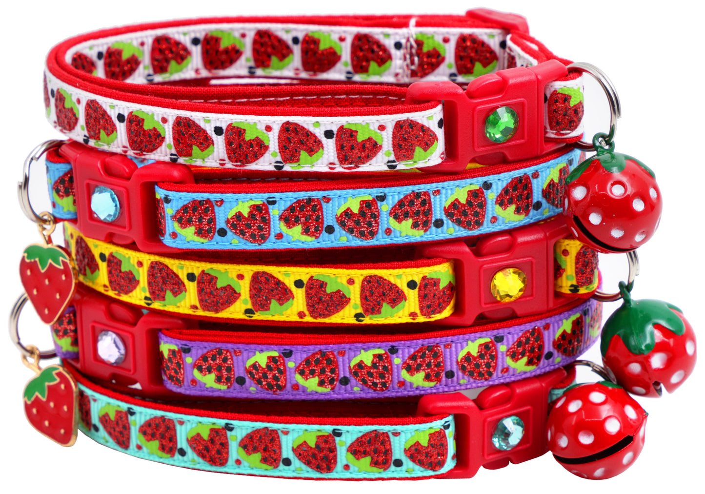 Strawberries Breakaway Cat Collar-0
