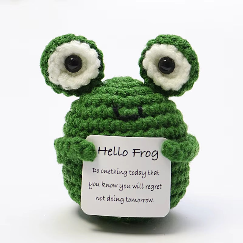 Positive Energy Crochet Potatoes Doll Crochet Vegetable Fruit Pickle Mini Gift Handmade Knitted Duck Ornament Home Room Decor