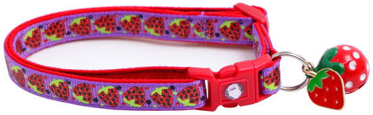 Strawberries Breakaway Cat Collar-30
