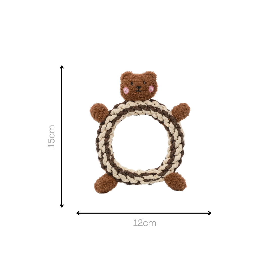 Daisy and Jasper Squeaky Plush Rope Toys-4