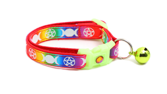 Witch's Familiar on Rainbow Cat Collar-0
