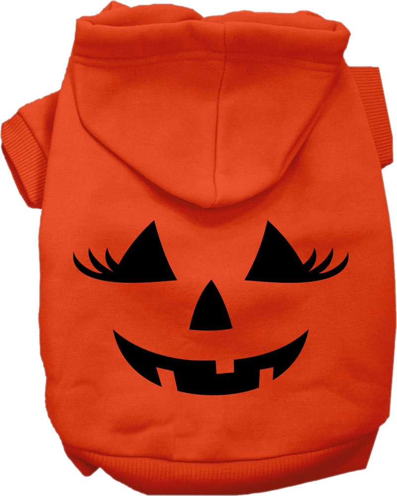 Halloween Pet, Dog & Cat Hoodie Screen Printed, "Pumpkin Face Her Costume"-2